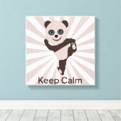 Toile garder calme panda (Insitu (Plancher de Bois))