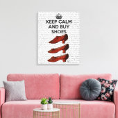 Toile Gardez le calme Acheter des chaussures (Insitu(Salon))