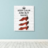 Toile Gardez le calme Acheter des chaussures (Insitu (Plancher de Bois))