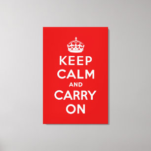 Toile gardez le calme et continuez l'original