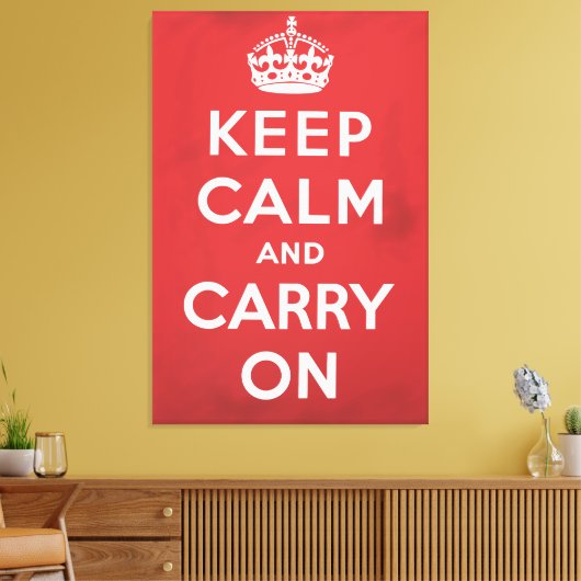 Toile Gardez le calme et continuez sur le dessin animé (Insitu(Salon))