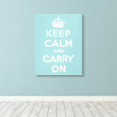 Toile Gardez votre calme et continuez en bleu clair (Insitu (Plancher de Bois))
