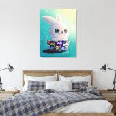 Toile Gardien du Printemps : petit lapin en fleurs (Insitu(Chambre))