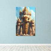 Toile Gardien du temple thaï doré (Insitu (Plancher de Bois))