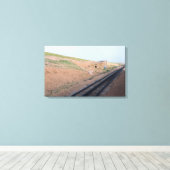 Toile Gare le long du chemin de fer à crémaillère histor (Insitu (Plancher de Bois))