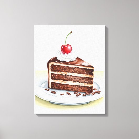 Toile Gâteau au chocolat Peinture murale (Recto)