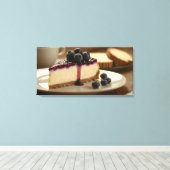 Toile Gâteau au fromage et myrtille (Insitu (Plancher de Bois))