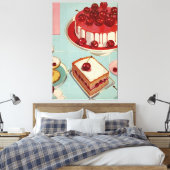 Toile Gâteau de cerise futuriste rétro (Insitu(Chambre))