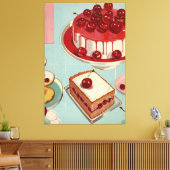Toile Gâteau de cerise futuriste rétro (Insitu(Salon))
