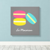 Toile Gâteaux colorés de macaron français (Insitu (Plancher de Bois))