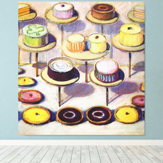 Toile Gâteaux - Wayne Thiebaud (Insitu (Plancher de Bois))