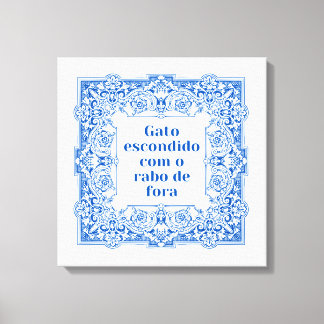 Toile Gato escondido com o rabo e fora
