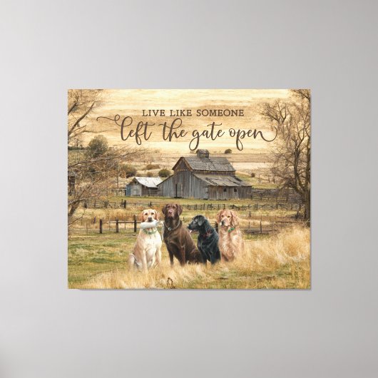 Toile Gauche Porte Open Canvas Farmhouse Wall Art (Recto)