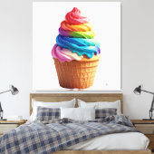 Toile Gaufrette en forme de cône avec crème glacée arc-e (Insitu(Chambre))