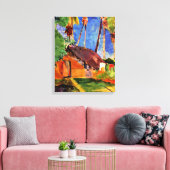 Toile Gauguin - Cabine de chaume sous les palmiers (Insitu(Salon))