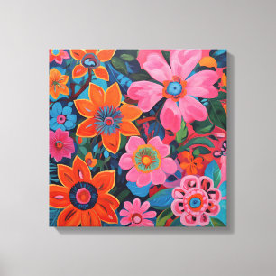 Toile Gauguin Inspiré Floral Rose