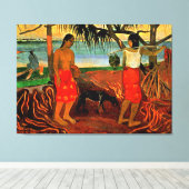 Toile Gauguin - Sous l'arbre de pandanus (Insitu (Plancher de Bois))