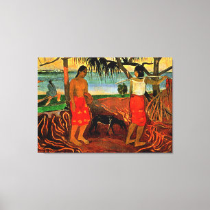 Toile Gauguin - Sous l'arbre de pandanus