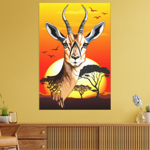 Toile Gazelle Antelope africaine animal sauvage