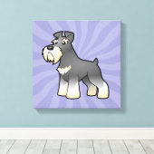 Toile Géant de dessin animé/Schnauzer standard/miniature (Insitu (Plancher de Bois))