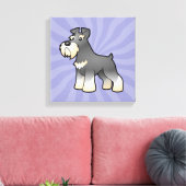 Toile Géant de dessin animé/Schnauzer standard/miniature (Insitu(Salon))