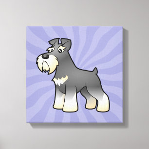 Toile Géant de dessin animé/Schnauzer standard/miniature