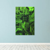 Toile Geek de la carte de circuit électronique Nerd PCB  (Insitu (Plancher de Bois))