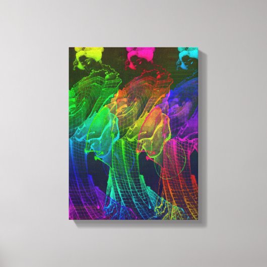 Toile Geisha Abstrait Japan Wall Art (Recto)