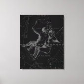 Toile Gemini Constellation Map Engraving par Hevelius (Recto)