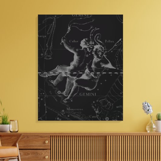 Toile Gemini Constellation Map Engraving par Hevelius (Insitu(Salon))