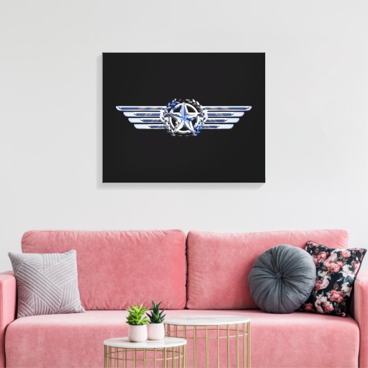 Toile Général Air Pilot Chrome Comme Star Wings Black (Insitu(Salon))