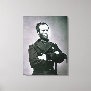 Toile Général William T. Sherman (1820-1891) (photo b/w)