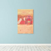 Toile Genghis Khan devant sa tente (Insitu (Plancher de Bois))