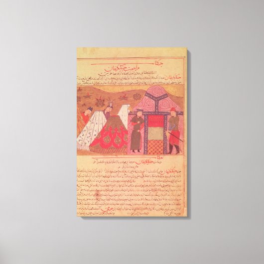 Toile Genghis Khan devant sa tente (Recto)