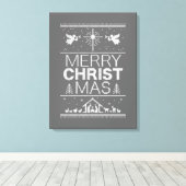Toile Génial Joyeux Chandail de Noël Religieux Christian (Insitu (Plancher de Bois))