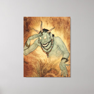 Toile Génie des Mille et Une Nuits par Edmund Dulac