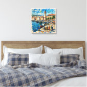 Toile Genoa Harbor Lighthouse Scene Canvas Art (Insitu(Chambre))