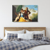 Toile Gentleman tenant un parasol pour une beauté espagn (Insitu(Chambre))