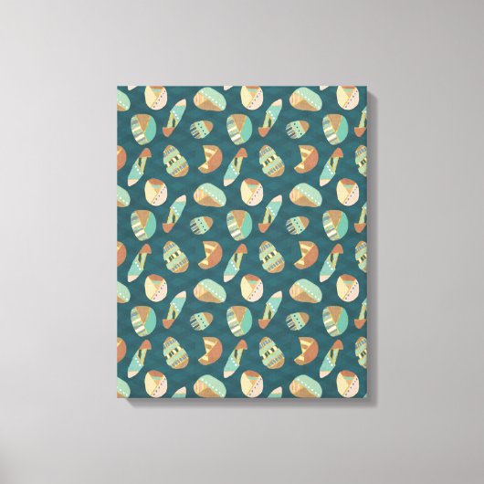 Toile Geo Step extérieur | Motif bleu (Recto)