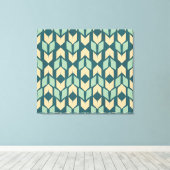 Toile Geo Step extérieur | Motif de flèche Turquoise géo (Insitu (Plancher de Bois))