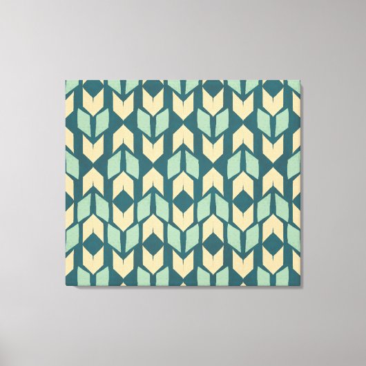 Toile Geo Step extérieur | Motif de flèche Turquoise géo (Recto)