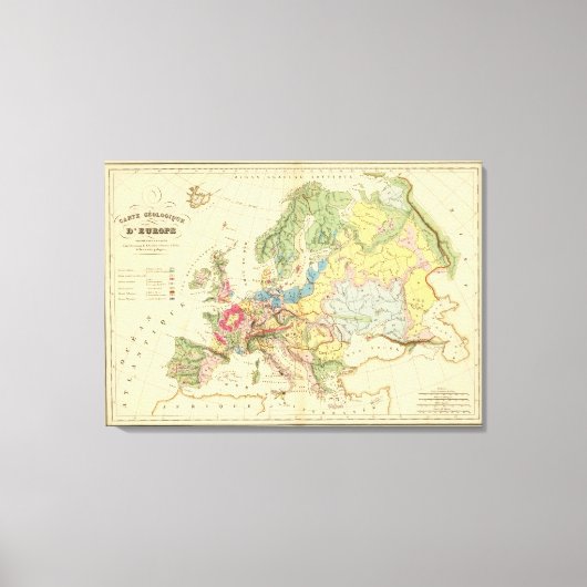 Toile Géological Map of Europe (Recto)