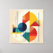 Toile Geometric Abstract Art in Bauhaus Style (Recto)