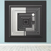 Toile Geometric Depth Grid (Insitu (Plancher de Bois))