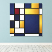 Toile Geometric Harmony – Midnight Luxury Canvas Print (Insitu (Plancher de Bois))