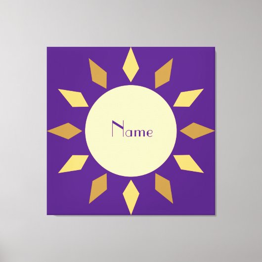 Toile Geometric Sun Circle Thunder_Cove (Recto)