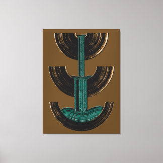 Toile Geometric Vertical Abstract Composition