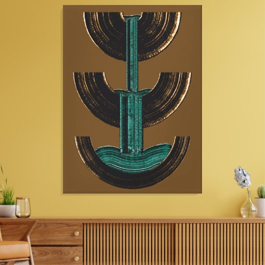 Toile Geometric Vertical Abstract Composition (Insitu(Salon))