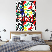 Toile Géométrie à goutte d'eau vive, Mur Abstrait (Insitu(Chambre))