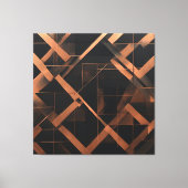 Toile Géométrie ambre nocturne (Recto)